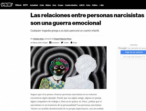 Las relaciones entre personas narcisistas